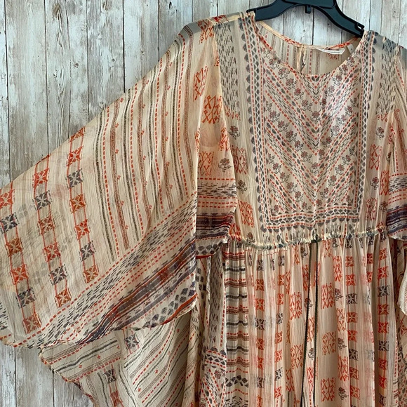 NWT Soft Surroundings Terra Fresca Midi Caftan Dress Size S - Picture 5 of 9